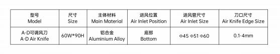 A-D Air Knife Structural Diagram