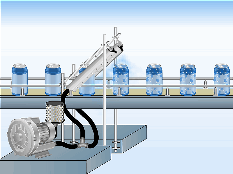 Food Packaging Line Drying Solution: Why Stainless Steel Air Knives Meet FDA/GMP Compliance Requirements